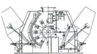 可逆錘式破碎機結構圖